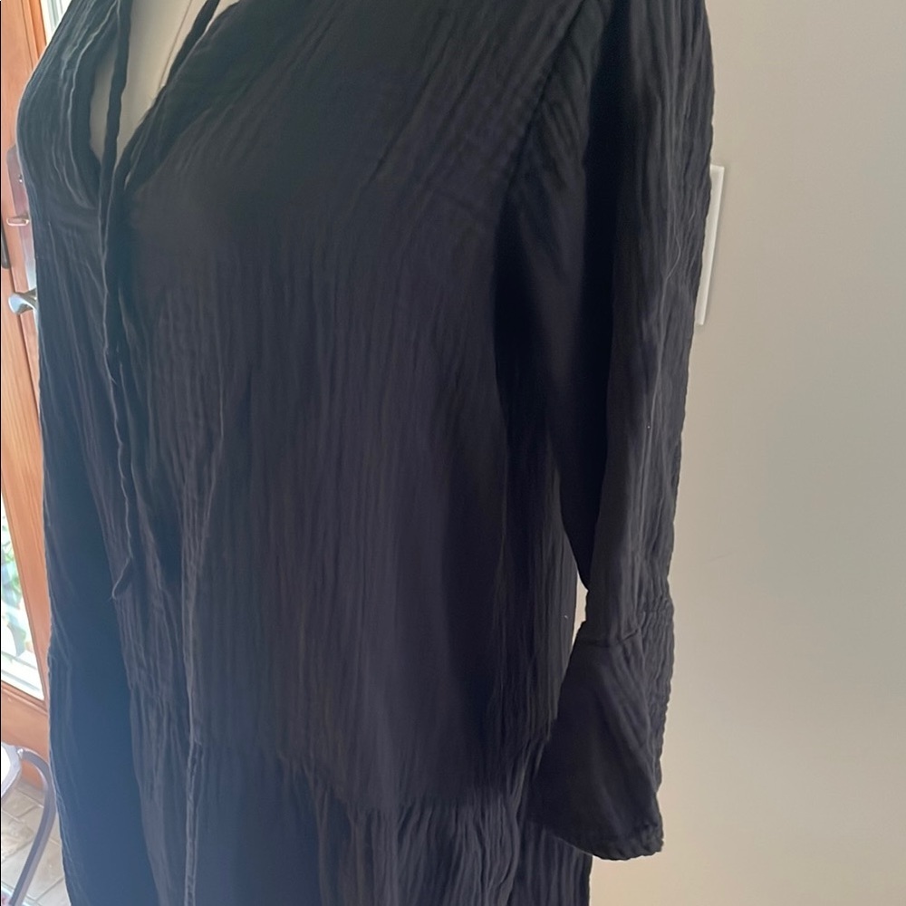 The Drop Gauze Black Summer Black Flowy Dress Medium - Picture 10 of 13